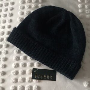 Lauren Ralph Lauren navy and Green Knit Beanie Hat